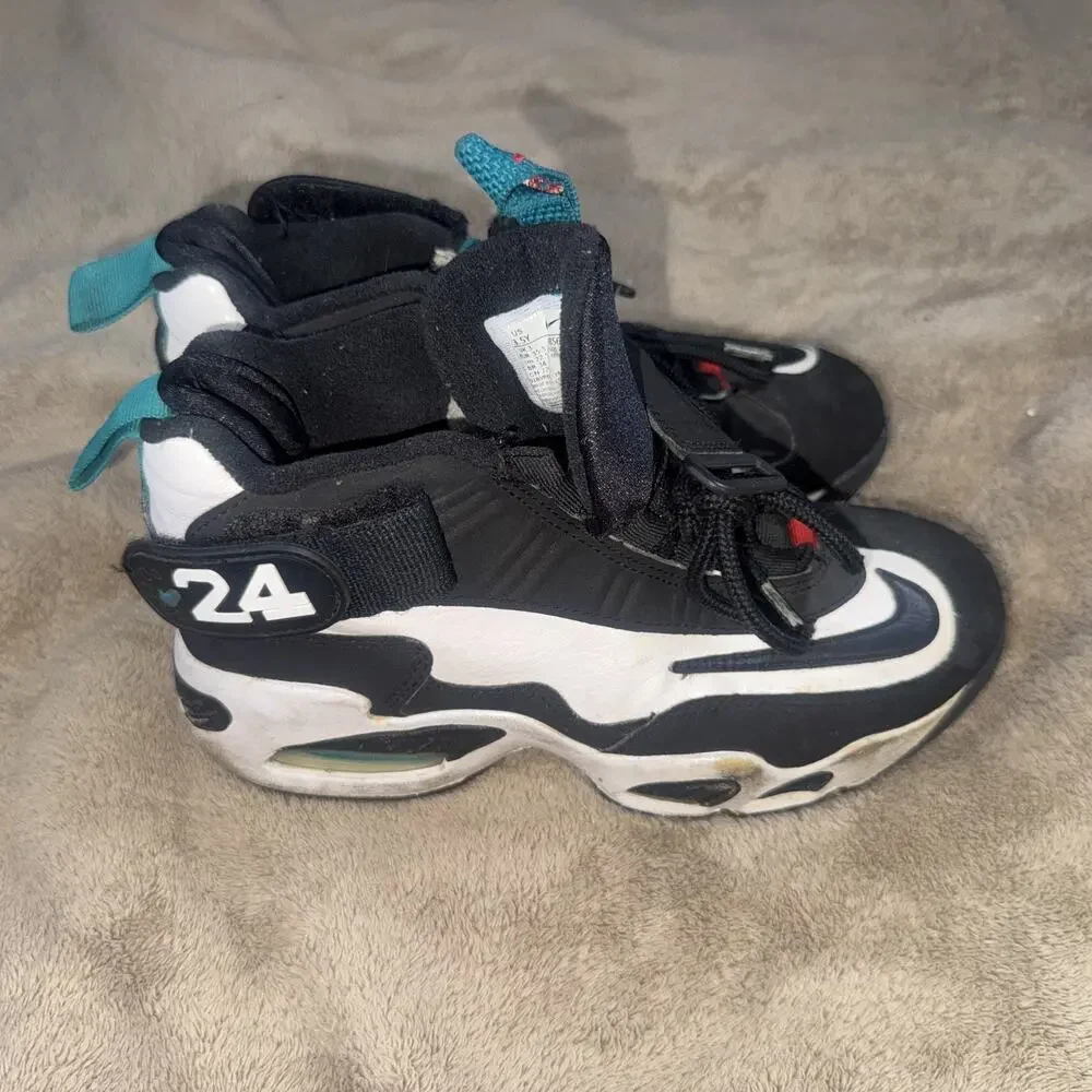 Nike Boys Air Griffey Max 1 437354-034 Black Basketball Shoes Sneaker Size 3.5Y